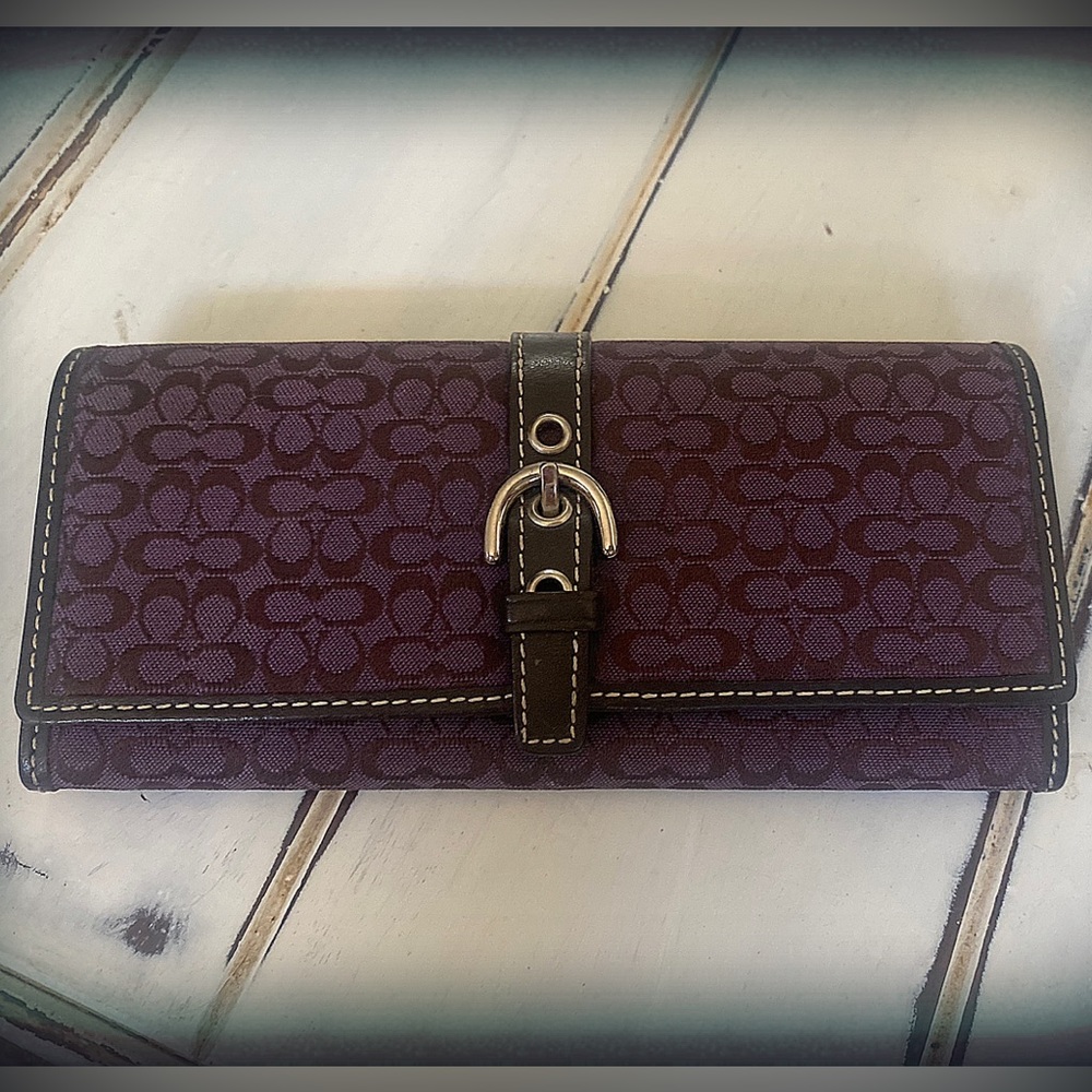 Vintage Coach Signature Canvas Glasses Case